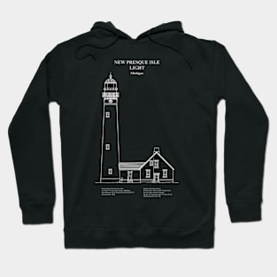 New Presque Isle Light Lighthouse - Michigan - ADpng Hoodie